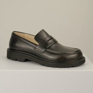 Loewe Blaze Leather Loafers, Black, EU 36/US 6